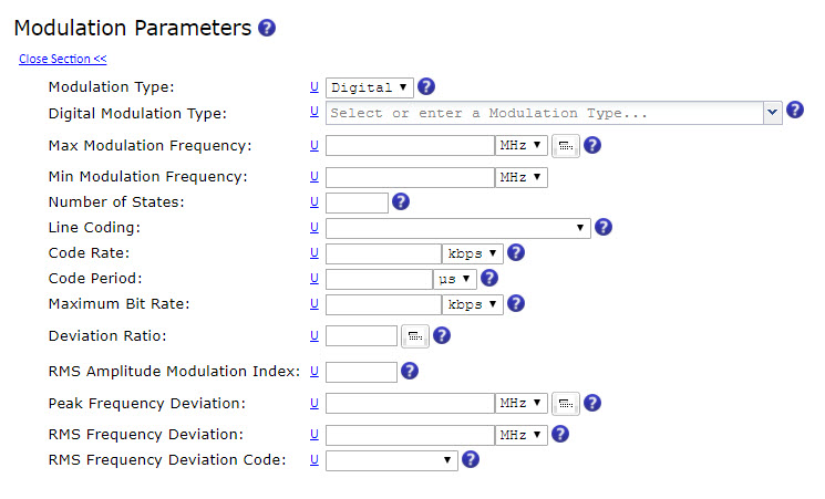 Digital Modulation Options